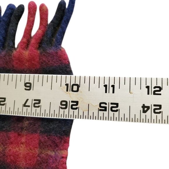 Vintage Brooks Brothers Scarf Made in England 100% Wool 60s Tartan Plaid Fringe - Picture 6 of 6